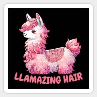 Hairstylist Drama Llama for pink hair lovers Sticker